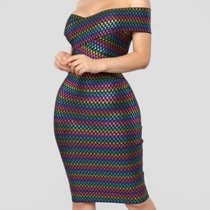 Perfect NYE Dress - WOW Multicolor Bandage Dress